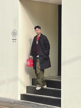 「UNIQLOU」｜Ryan Hsuehさん（メンズ・176cm）の冬コーディネート