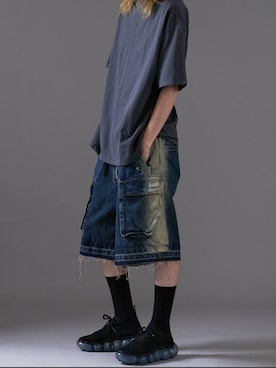 「アイテム（デニムパンツ）」を使った、mikiさん（メンズ・178cm）の夏コーディネート