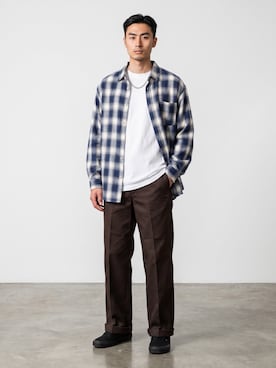 「FRUIT OF THE LOOM（フルーツオブザルーム）のアイテム」を使った、mikiさん（メンズ・178cm）の夏コーディネート