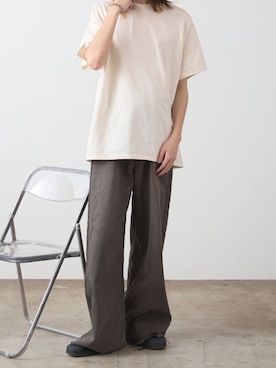 「GILDAN（ギルダン）のアイテム（Tシャツ/カットソー）」を使った、mikiさん（メンズ・178cm）の夏コーディネート