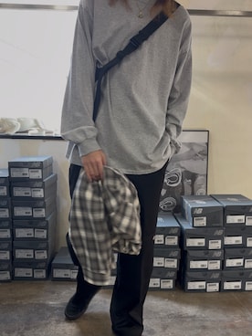 「GILDAN（ギルダン）のアイテム」を使った、mikiさん（メンズ・178cm）の春コーディネート