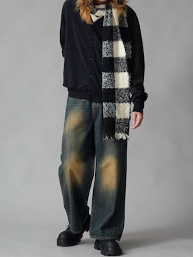 「アイテム（マフラー）」を使った、mikiさん（メンズ・178cm）の秋コーディネート