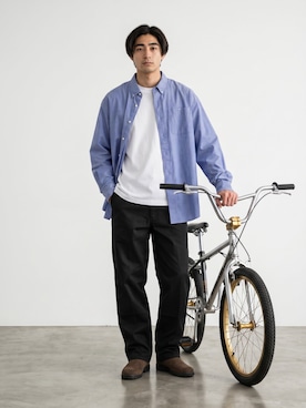 「FRUIT OF THE LOOM（フルーツオブザルーム）のアイテム」を使った、mikiさん（メンズ・178cm）の夏コーディネート