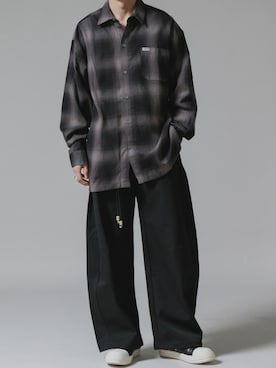 「Theater code（シアターコード）のアイテム」を使った、mikiさん（メンズ・178cm）の冬コーディネート