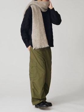 「アイテム（マフラー）」を使った、mikiさん（メンズ・178cm）の秋コーディネート