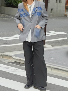 「Theater code（シアターコード）のアイテム」を使った、mikiさん（メンズ・178cm）の秋コーディネート