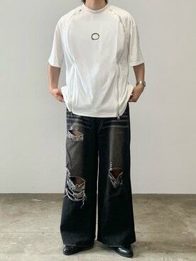 「Theater code（シアターコード）のアイテム」を使った、mikiさん（メンズ・170cm）の夏コーディネート