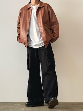 「Theater code（シアターコード）のアイテム（ジャケット/アウター）」を使った、mikiさん（メンズ・170cm）の秋コーディネート