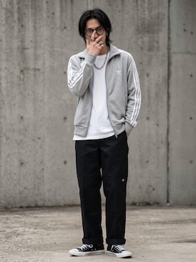 「アイテム（ジャージ）」を使った、mikiさん（メンズ・178cm）の秋コーディネート