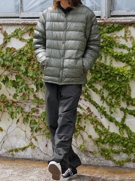 「アイテム（ダウンジャケット/コート）」を使った、mikiさん（メンズ・178cm・20代）の秋コーディネート