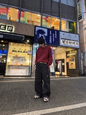 「SunKu（サンク）のアイテム」を使った、mikiさん（メンズ・178cm）の秋コーディネート