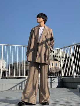 「みんなの白Tフェス」｜「アイテム（ジャケット/アウター）」を使った、mikiさん（メンズ・170cm）の春コーディネート