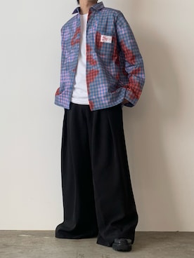 「Theater code（シアターコード）のアイテム（パンツ）」を使った、mikiさん（メンズ・170cm）の冬コーディネート