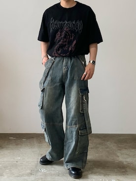 「Theater code（シアターコード）のアイテム」を使った、mikiさん（メンズ・170cm）の夏コーディネート