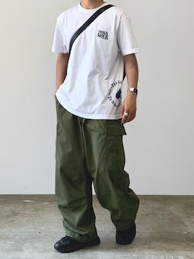 「STYLEMIXER（スタイルミキサー）のアイテム」を使った、mikiさん（メンズ・170cm）の夏コーディネート