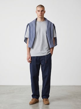 「Gramicci（グラミチ）のGramicci/グラミチ Gramicci PANT パンツ グラミチパンツ テーパード コットン ユニセックス 2026年 夏 夏服 秋服（チノパンツ、ブルー系）」を使った、mikiさん（メンズ・178cm）の夏コーディネート