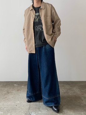 「tk.TAKEO KIKUCHI（ティーケータケオキクチ）のアイテム（その他シューズ）」を使った、mikiさん（メンズ・170cm）の春コーディネート