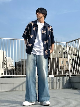 「Lui's（ルイス）のアイテム（パンツ）」を使った、mikiさん（メンズ・170cm）の春コーディネート