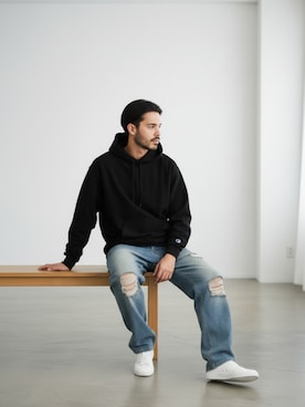 「Theater code（シアターコード）のアイテム」を使った、mikiさん（メンズ・178cm）の春コーディネート