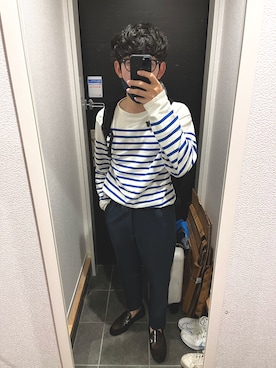 「ユニクロU」｜muuさん（メンズ・174cm）の秋コーディネート