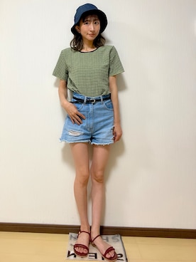 「デニムっていいよね」｜reichelさん（レディース・148cm）の夏コーディネート