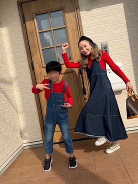 「GU（ジーユー）のアイテム（ワンピース/ドレス）」を使った、reichelさん（レディース・150cm）の春コーディネート