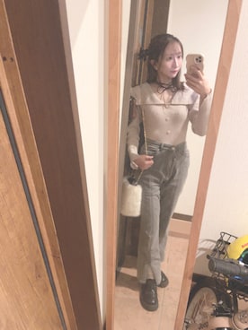 「アイテム（デニムパンツ）」を使った、reichelさん（レディース・150cm）の秋コーディネート