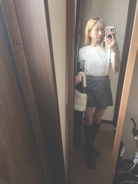 「アイテム（ニット/セーター、シルバー系）」を使った、reichelさん（レディース・150cm）の秋コーディネート