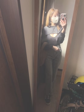 「アイテム（デニムパンツ）」を使った、reichelさん（レディース・150cm・30代）の秋コーディネート