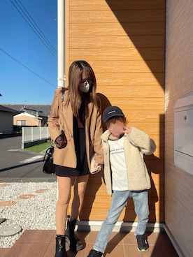 「アイテム（ジャケット/アウター、ベージュ系）」を使った、reichelさん（レディース・150cm）の冬コーディネート