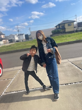 「アイテム（デニムジャケット）」を使った、reichelさん（レディース・150cm）の秋コーディネート