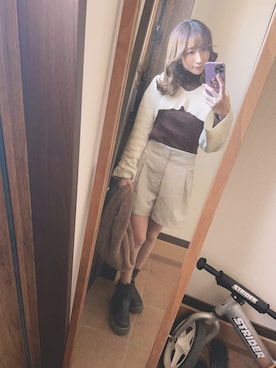 「インスタフォローしてね！」｜reichelさん（レディース・150cm）の冬コーディネート