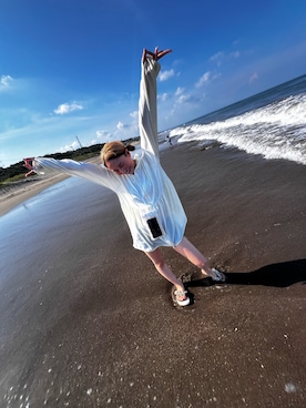 「夏」｜「アイテム（ビーチサンダル）」を使った、reichelさん（レディース・150cm）の夏コーディネート