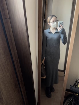 「LOUIS VUITTON（ルイヴィトン）のアイテム（手袋、ブラウン系）」を使った、reichelさん（レディース・150cm）の冬コーディネート