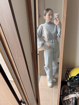 「R&E（アールアンドイー）のアイテム」を使った、reichelさん（レディース・150cm）の春コーディネート