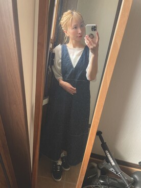 「アイテム（チューブトップ）」を使った、reichelさん（レディース・150cm）の夏コーディネート