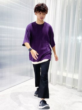 「STUDIOUS SELECT(STUDIOUS SELECT)」｜「アイテム（スラックス）」を使った、Yuyaさん（メンズ・177cm）の夏コーディネート