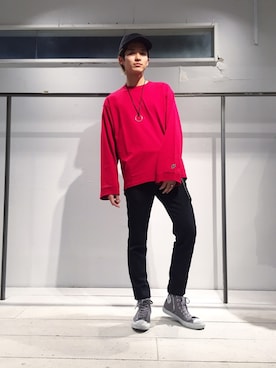 「JOHN LAWRENCE SULLIVAN」｜「アイテム（キャップ）」を使った、Yuyaさん（メンズ・177cm）の春コーディネート