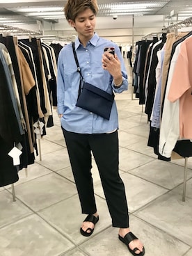 「STUDIOUS（ステュディオス）のアイテム（バッグ）」を使った、Yuyaさん（メンズ・177cm）の夏コーディネート