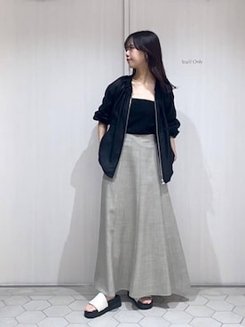 「アパートバイローリーズ」｜「アイテム（ブルゾン）」を使った、RYOKOさん（レディース・158cm）の春コーディネート