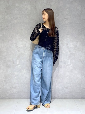 「A part by（アパートバイ）のチェーン2WAYBAG（ショルダーバッグ、ベージュ系）」を使った、RYOKOさん（レディース・158cm）の春コーディネート