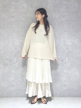 「アイテム（スカート）」を使った、RYOKOさん（レディース・158cm・30代）の夏コーディネート