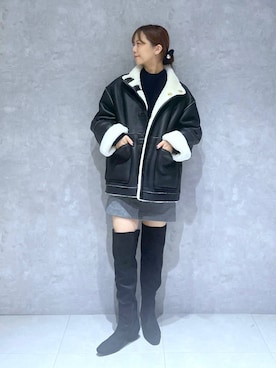 「apart by lowrys」｜「アイテム（その他アウター）」を使った、RYOKOさん（レディース・158cm）の冬コーディネート