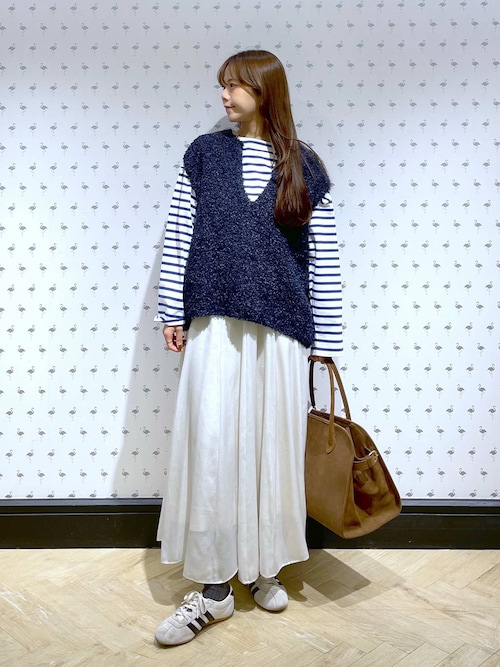 クロップドボーダー_長袖（Tシャツ/カットソー）｜A part by（アパート