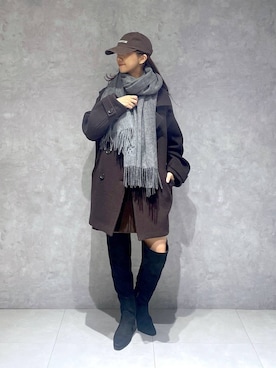 「アイテム（ピーコート）」を使った、RYOKOさん（レディース・158cm・30代）の秋コーディネート