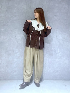 「A part by（アパートバイ）のアイテム（シャツ/ブラウス）」を使った、RYOKOさん（レディース・158cm）の冬コーディネート