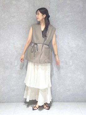 「アイテム（スカート）」を使った、RYOKOさん（レディース・158cm・30代）の夏コーディネート