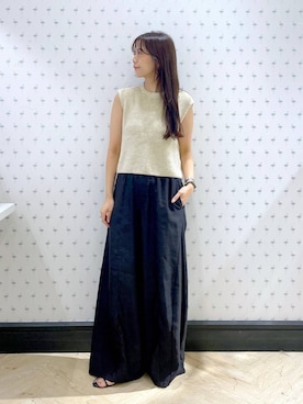 「アイテム（ニット/セーター）」を使った、RYOKOさん（レディース・158cm・30代）の夏コーディネート
