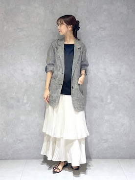 「アイテム（バレッタ/ヘアクリップ）」を使った、RYOKOさん（レディース・158cm・30代）の秋コーディネート