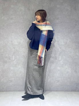 「アイテム（マフラー）」を使った、RYOKOさん（レディース・158cm・30代）の秋コーディネート